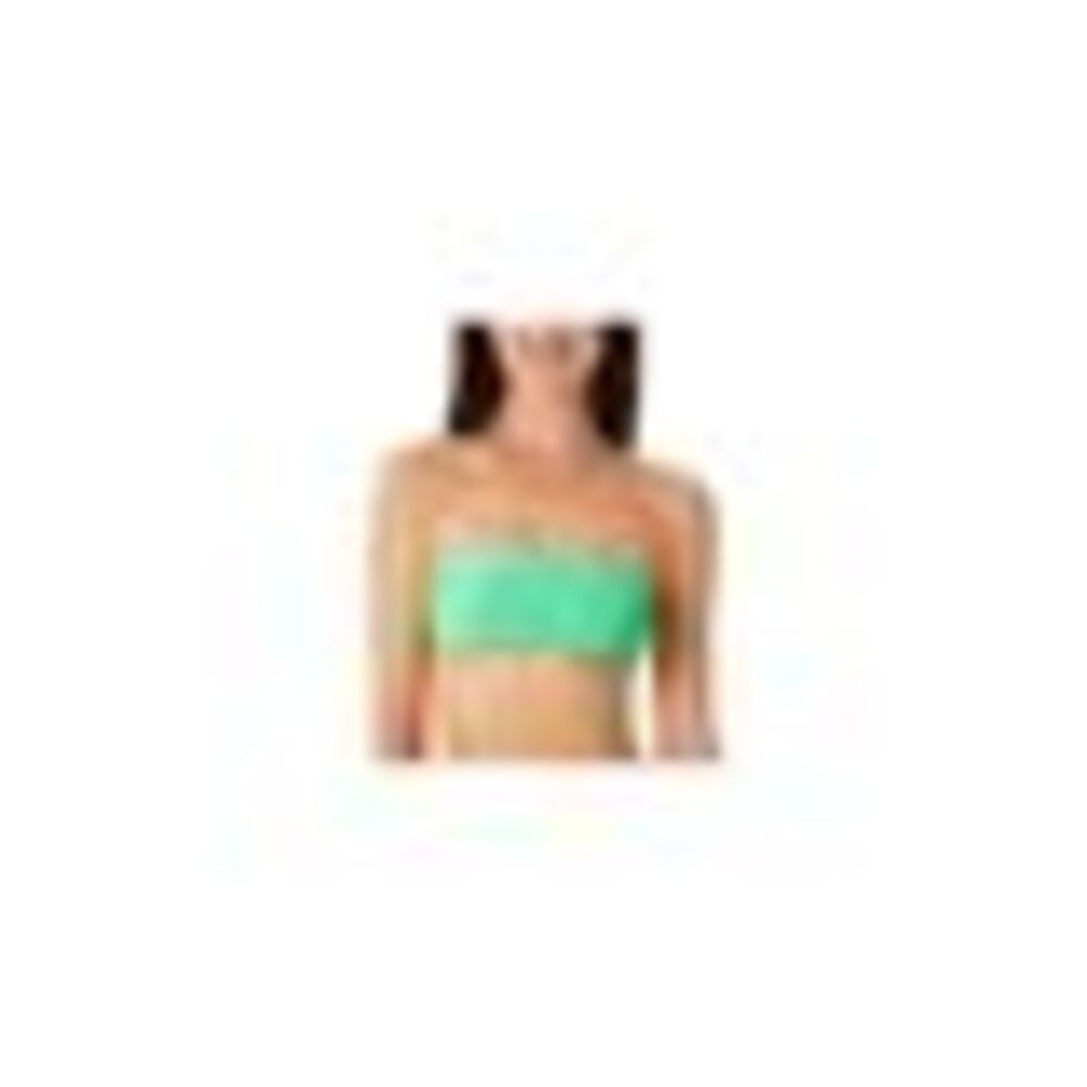 California Waves Metallic Shine Bandeau Bikini Top In Mint - XS - Picture 3 of 3